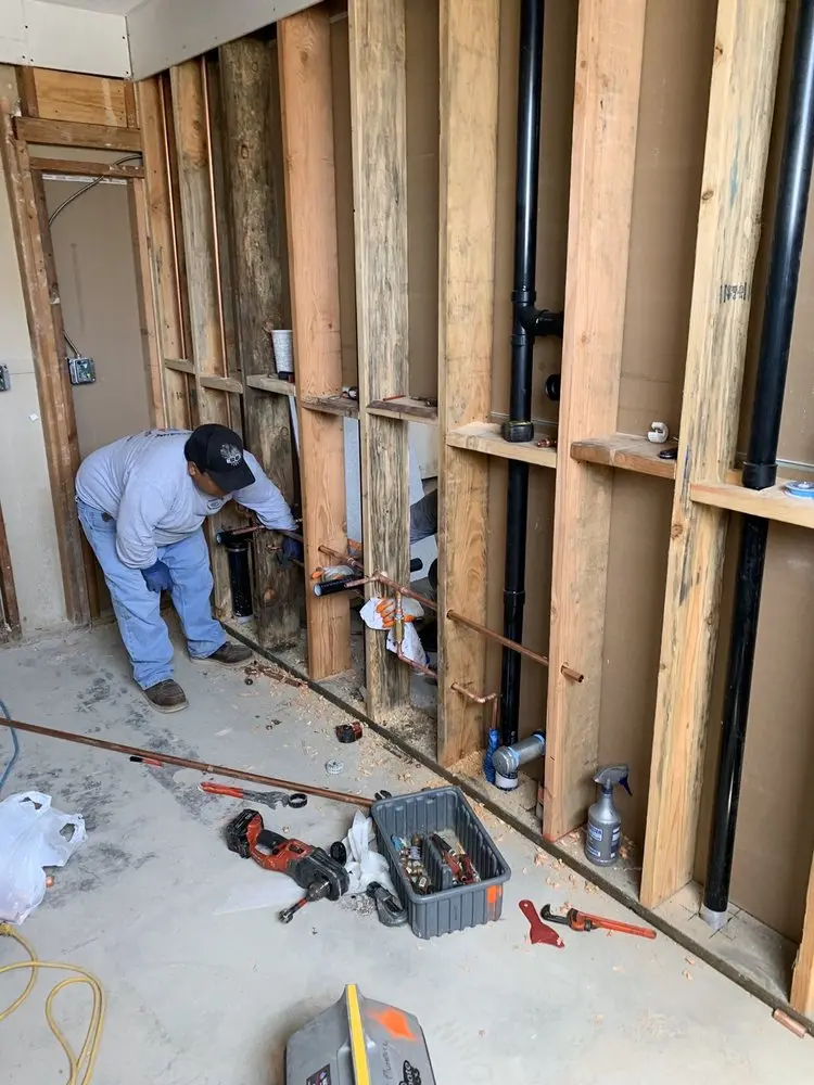 Commercial rough-in plumbing for Gas Line Repair in Newark